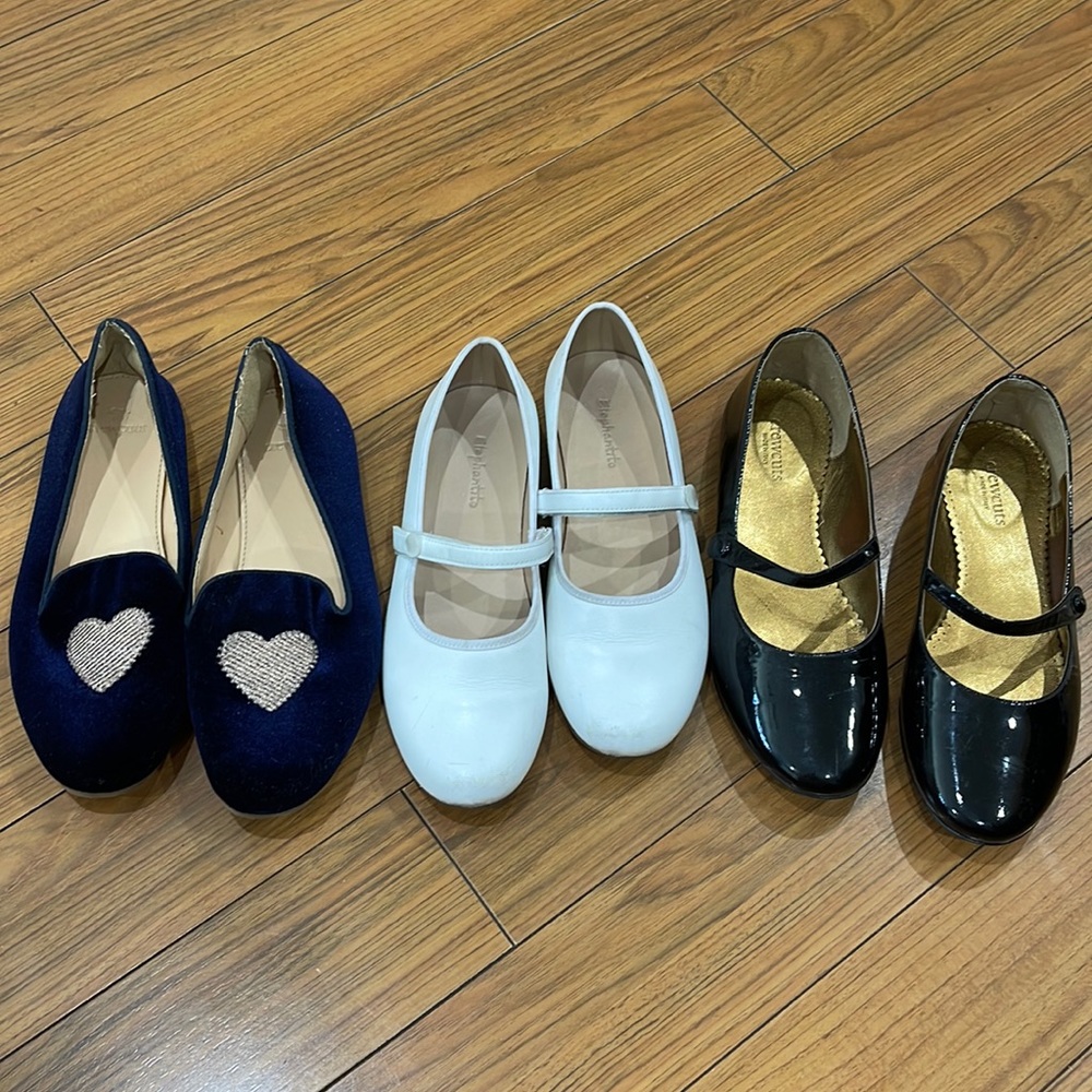 2 pairs of Crewcuts shoes and a pair of Elephantito